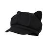 Cute Cat Ear Octagonal Hat For Women Summer Sun Protection Breathable Cotton Casual Style