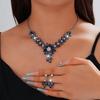 European & American High-Design Vintage Floral Necklace & Earrings Bridal Set
