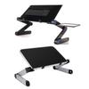 Verstellbarer Laptop-Schreibtischständer, tragbar, Aluminium, ergonomisch, für TV, Bett, Sofa, PC, Notebook, Tisch, Schreibtischständer mit Mauspad