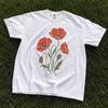 Vintage Poppy Flower Shirt, Botanical Floral Graphic Tee, Wildflower Nature Apparel, Cottagecore Garden Gift