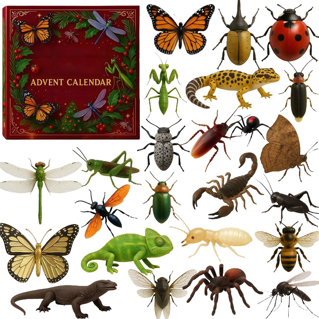 2D Plane+airplane Box +24PC+ Fitness Decoration Advent Christmas Countdown Box Calendar