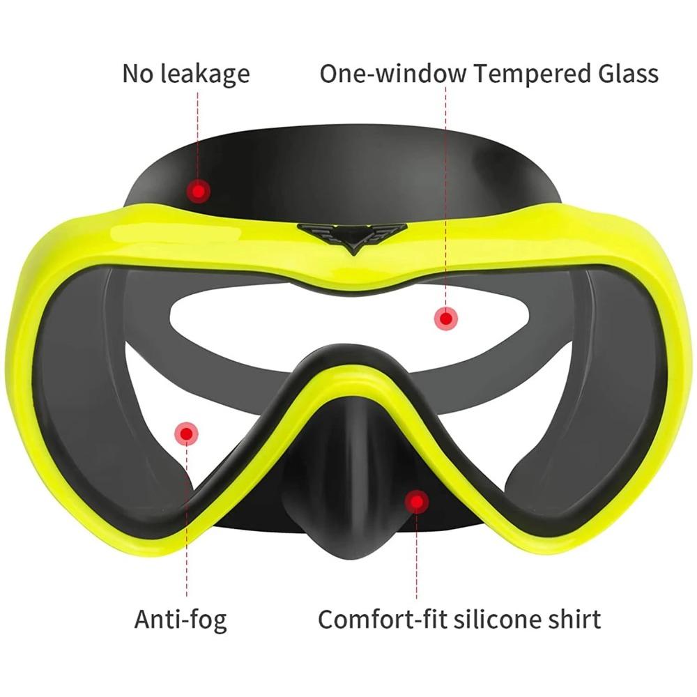 Professional Scuba Diving Mask and Snorkels Anti-Fog Goggles Glasses Diving Swimming Easy Breath Tube Swimming Equipment Best