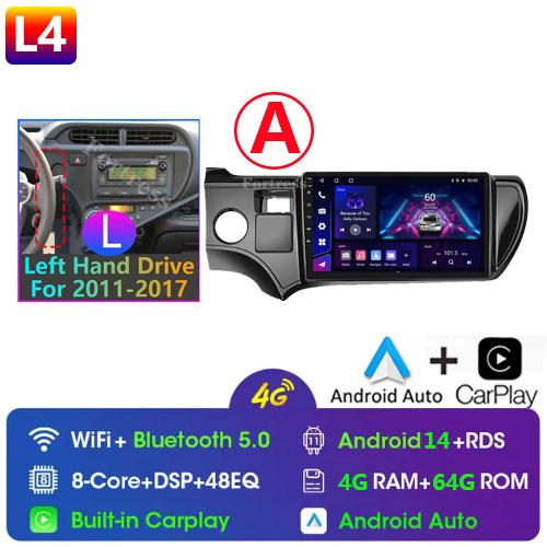 Car Radio For Toyota Aqua Prius C 2011-2017 Multimedia Automotive Autoradio Carplay Android Auto Wireless Video Car GPS WIFI