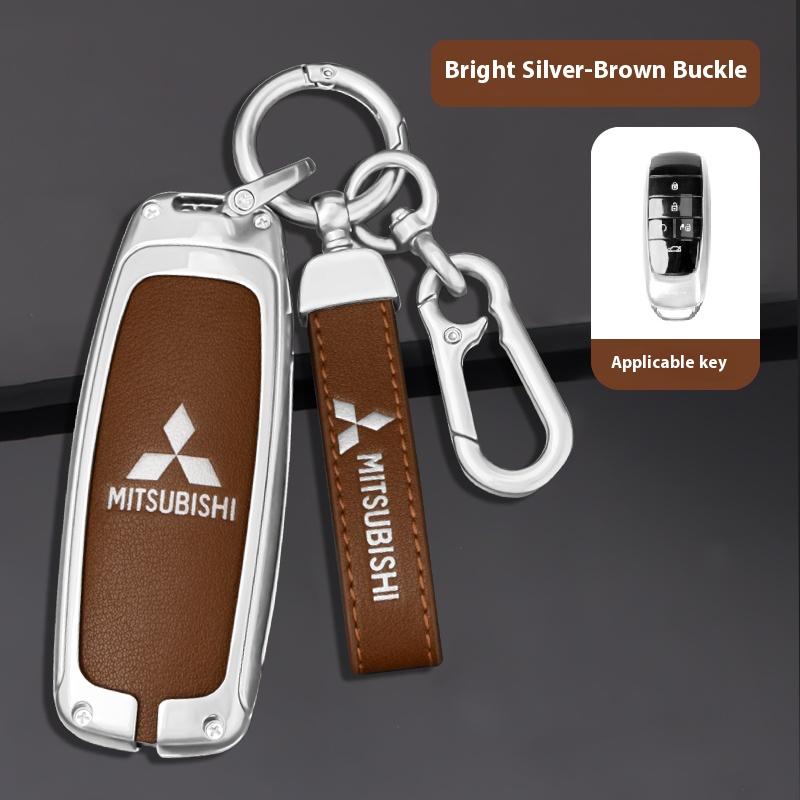 For Mitsubishi Outlander Pajero L200 Triton Colt Lancer Ex Evolution X Ralliart Asx Car Zinc Alloy Key Case Bag Metal Key Shell