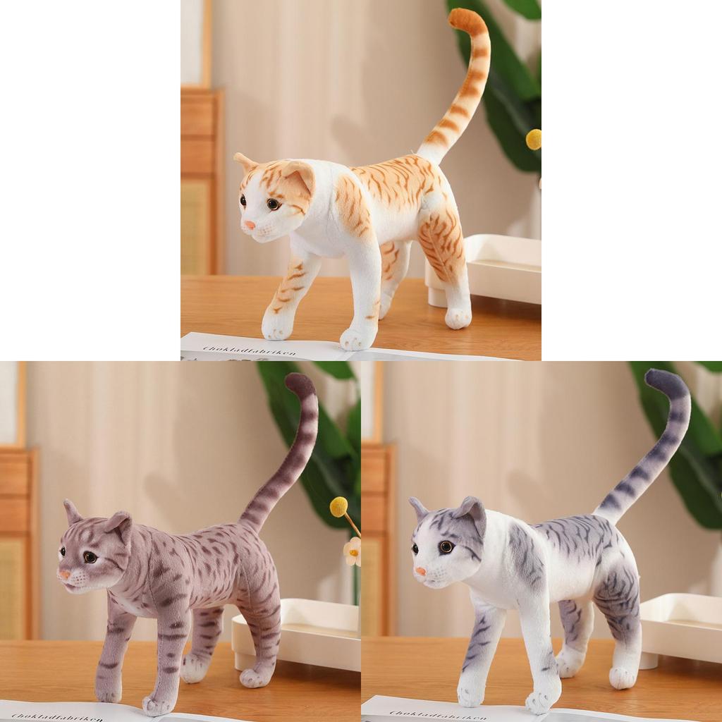 Plush Cat Pillow Toy With Soft Short Plush Fabric For Kids And Girls