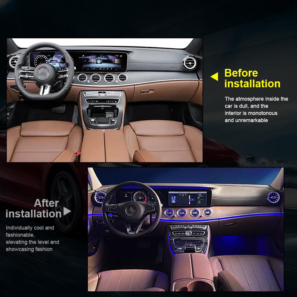 Air Conditioner Turbine Nozzle For Mercedes Benz W213 Ambient Light Air Vent 4D Rotating Tweeter Speaker Midrange Speaker Cover