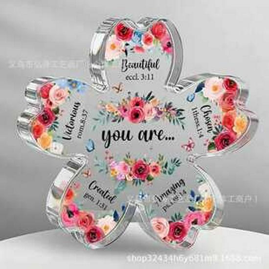 

Acrylic Transparent Butterfly Gift for Mother & Daughter - Birthday Desktop Home Decoration 10cm x 9.6cm x 1cm