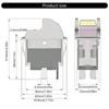 Industrial 125V/250VAC Key Locking Push Button Switches 4 Pin Electric Safety Control Heavy Duty 4 Pin Key Operated