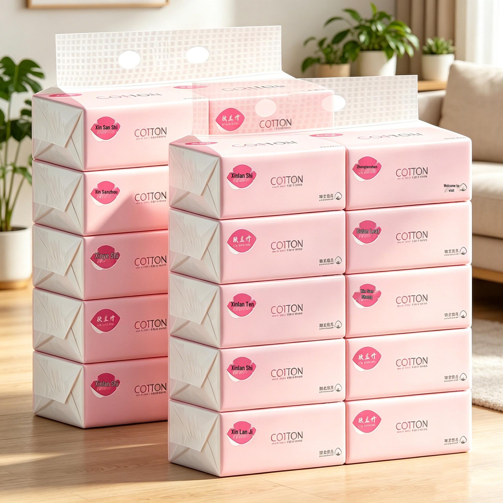 10-Pack Pull-Out Facial Tissue Bundle with Free Shipping 2 packs, 10 bundles