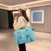 Contrast Check Backpack Large Capacity Sports Fitness Bag Short-distance Travel Luggage Storage Travel Bag