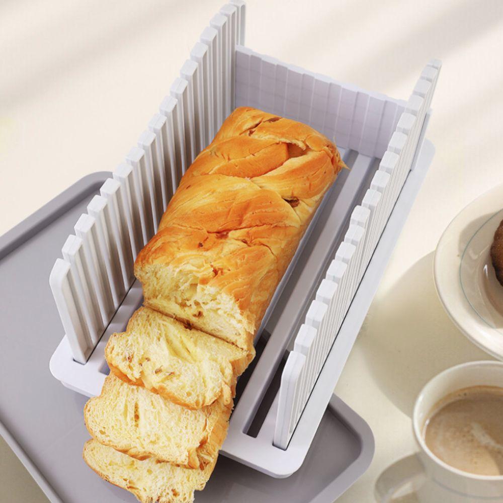 Adjustable Width Toast Slicer Foldable Bread Cutting Guide Bread Slicing Plate  Easy To Store
