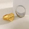 MamacitaSlay 316L Stainless Steel Mama Heart Ring 18K Gold Plated Waterproof Jewelry Women's High Quality Elegant Ring Gifts