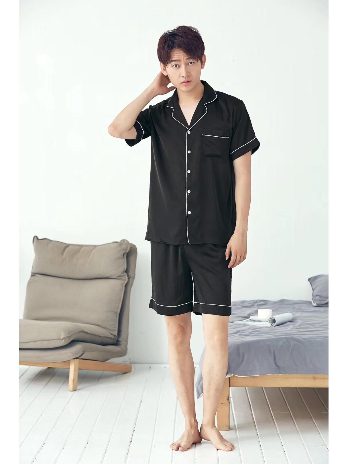 

Мужской летний пижамный комплект из ледяного шелка Virginia s Dreams L