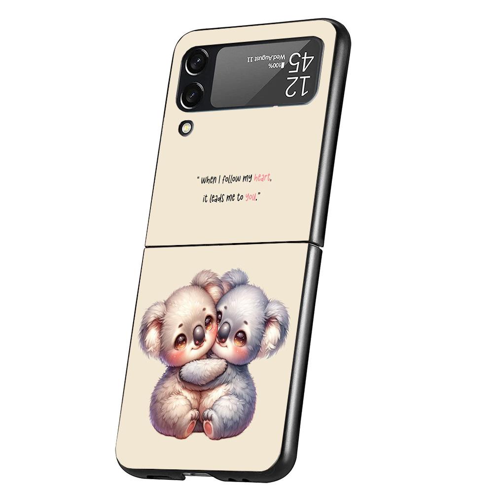 Koala Kawaii Cute Animal Phone Case For Samsung Galaxy Z Flip 7 6 5 4 3 5G Cover ZFlip7 ZFlip6 ZFlip4 ZFlip5 ZFlip3 Coque Fundas
