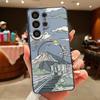 Magnetic For Magsafe Case For Samsung Galaxy S26 Ultra S25 Edge S24 Plus S23 FE S22 A54 A55 A56 5G Anime Landscape Train Pattern Matte Cover