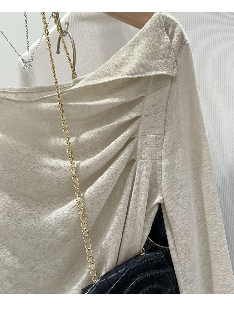 French Transparent Pleated Trumpet Sleeve Blouse - New Sweet & Spicy Women's Top