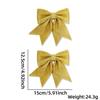 2 Pack Christmas Tree Bows, Decorations, Wreath, for Living Room, Holiday,