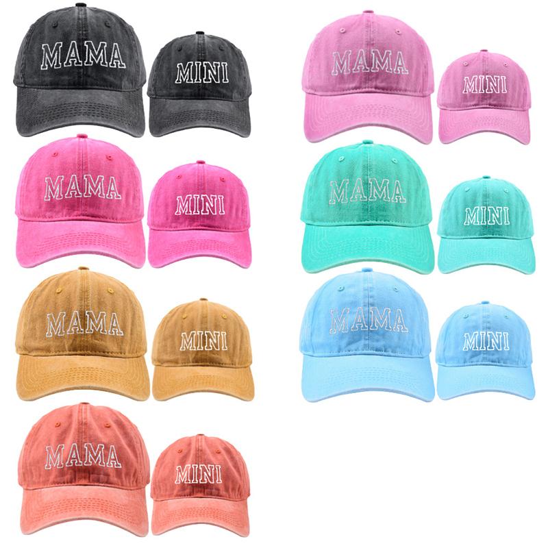 New Cotton Embroidery Letter Mama Mini Baseball Cap Women Child Snapback Dad Hat Summer Adjustable Girl Boy Sun Truck Caps