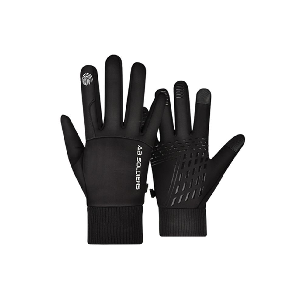 

Waterproof Men Cold Weather Touch Screen Mitten Ski Gloves Winter Warm Gloves Cycling Gloves L чорний