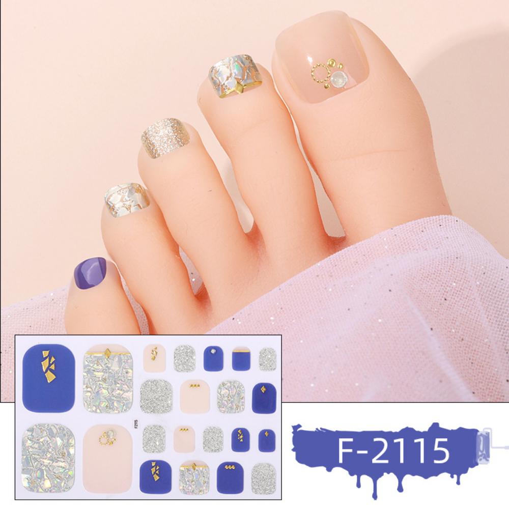 Three-dimensional Toenail Sticker 3D Imitation Drill Toenail Nail Patch Waterproof and Long-lasting Whitening Toenail Sticker Full Sticker
