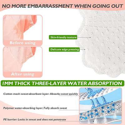 10/30Pcs Underarm Sweat Absorbing Stick Pad Armpit Liner Anti-Odor Breathable Invisible Strong Adhesive Clothes Deodorant Summer