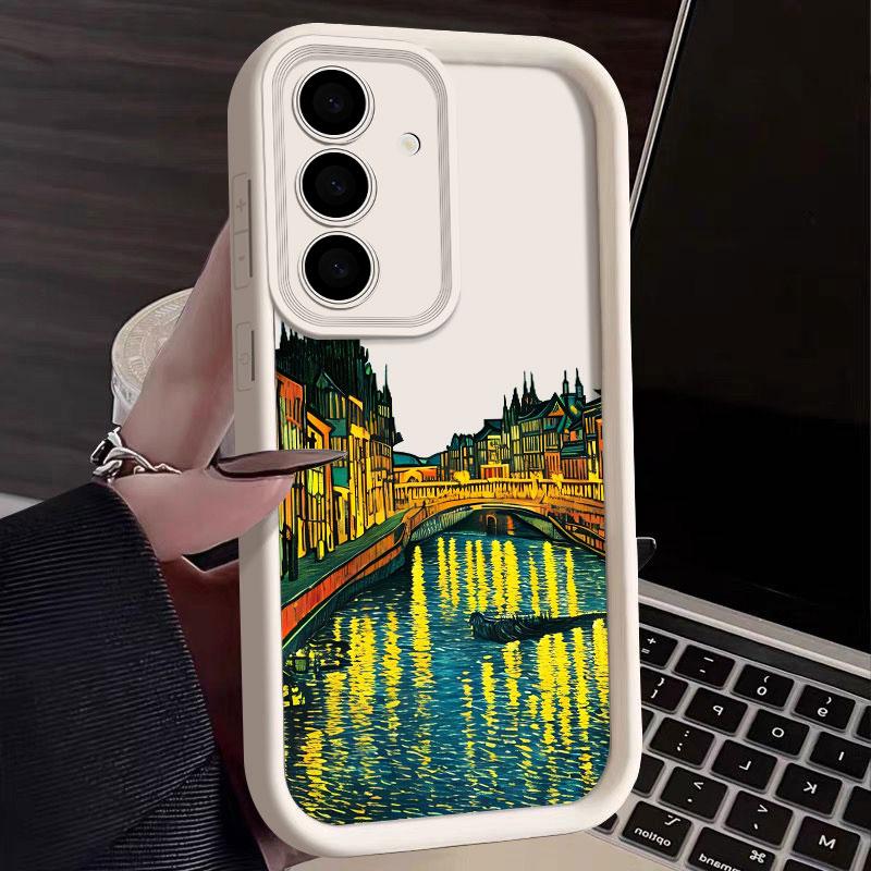 Phone Case For Samsung S26 S25 S24 S23 S21 S20 Ultra Van Gogh Wheatfield Cypresses Painting For Galaxy S25 S24 FE S26 Plus Cover