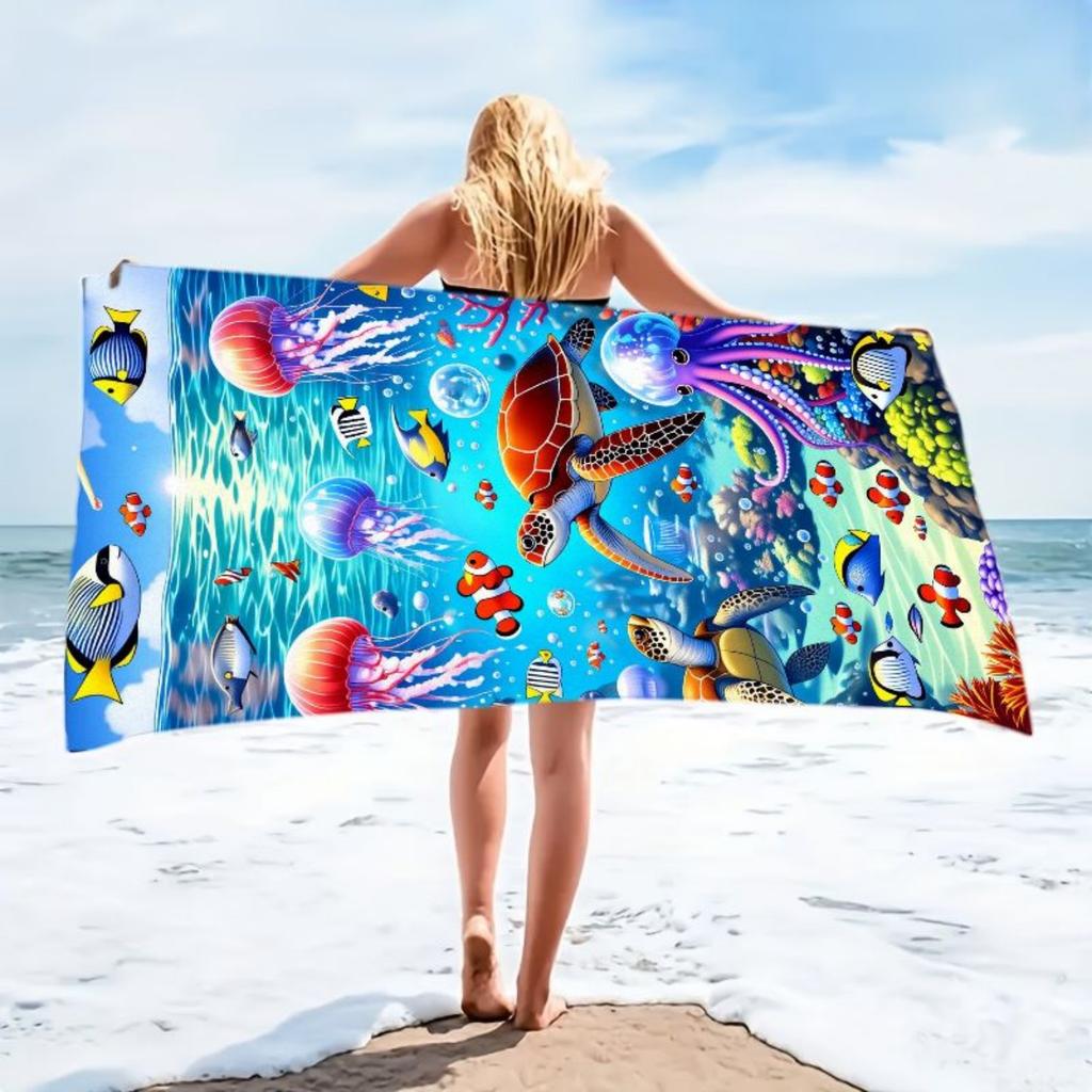 1pc Beach Towel Suitable for Swimming,Pool & Outdoor Use,Quick-Dry Sand-Free Suitable for Swimming,Suitable for Pool