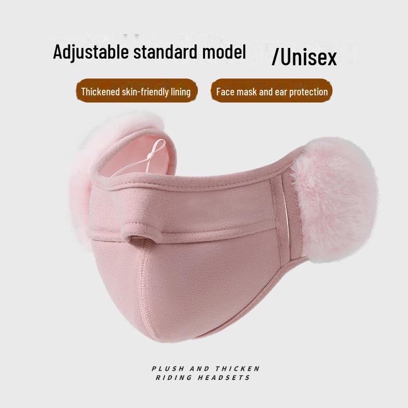 

Високоякісна 3D стерео маска для захисту вух: Вітрозахисні, Морозостійкі, Плюс Вельветові Навушники для Чоловіків та Жінок One Size рожевий