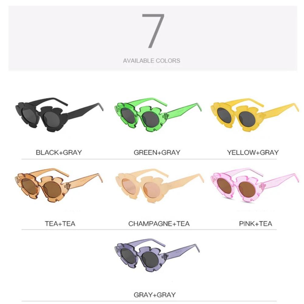 Lunettes de soleil œil de chat à fleurs pour femmes, lunettes vintage pour femmes/hommes, lunettes de marque de luxe pour femmes, fête