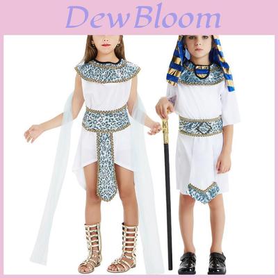 Stunning Egyptian Pharaoh And Princess Cosplay Costume For Kids In Vibrant Colors