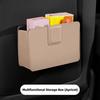 Leather Car Door Storage Box Multifunctional Car Trash Can Universal Foldable Sundries Bag Seat Back Garbage Bag Car Accessories