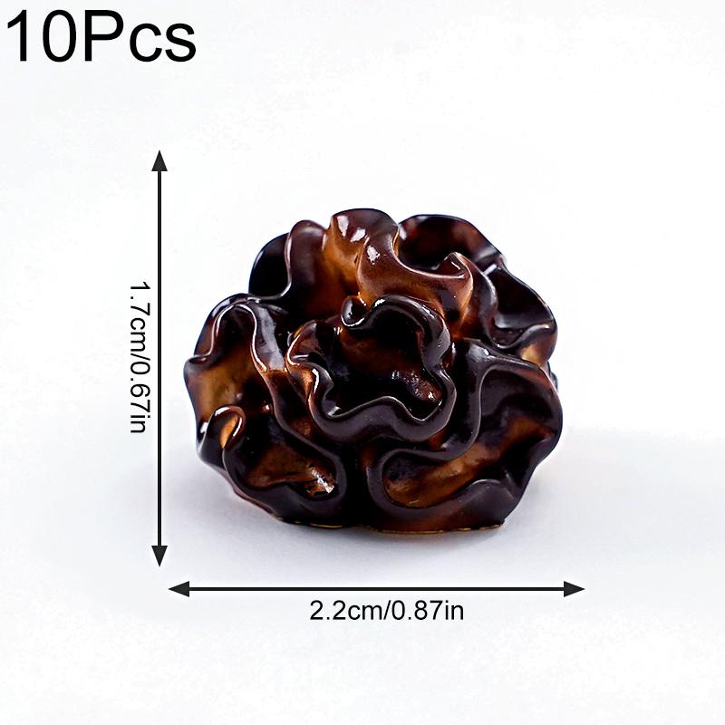10pcs Mini Ornaments DIY Resin Mushroom Ornaments Cute Simulation Mushroom Black Fungus 11 Styles