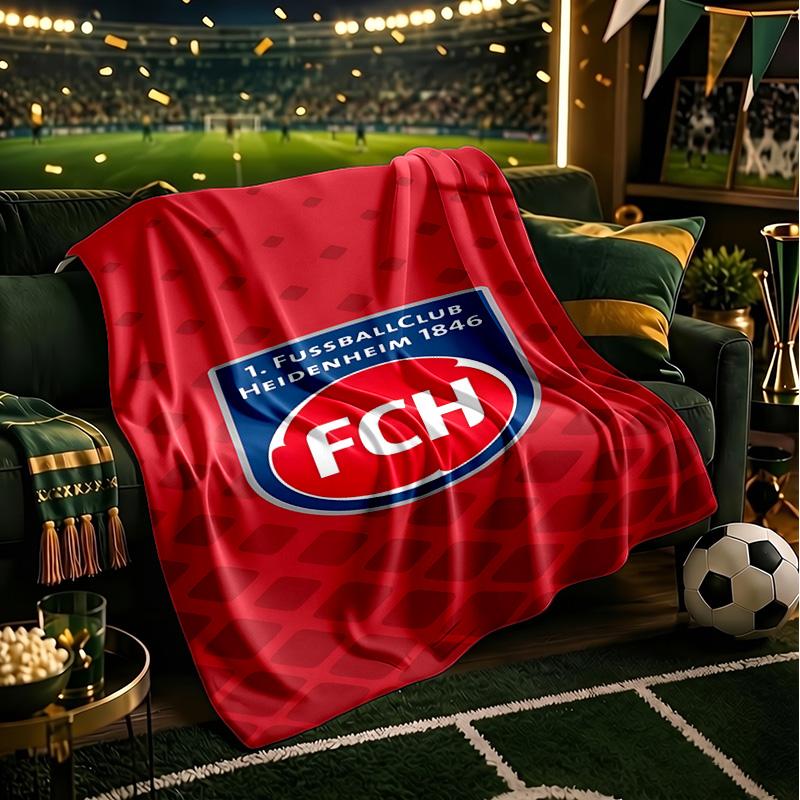 Heidenheim Squad Blanket Lightweight Ideal Bedding Blanket Perfect for Travel, Camping, Living Rooms, Offices, Sofas, Fan Christmas gift