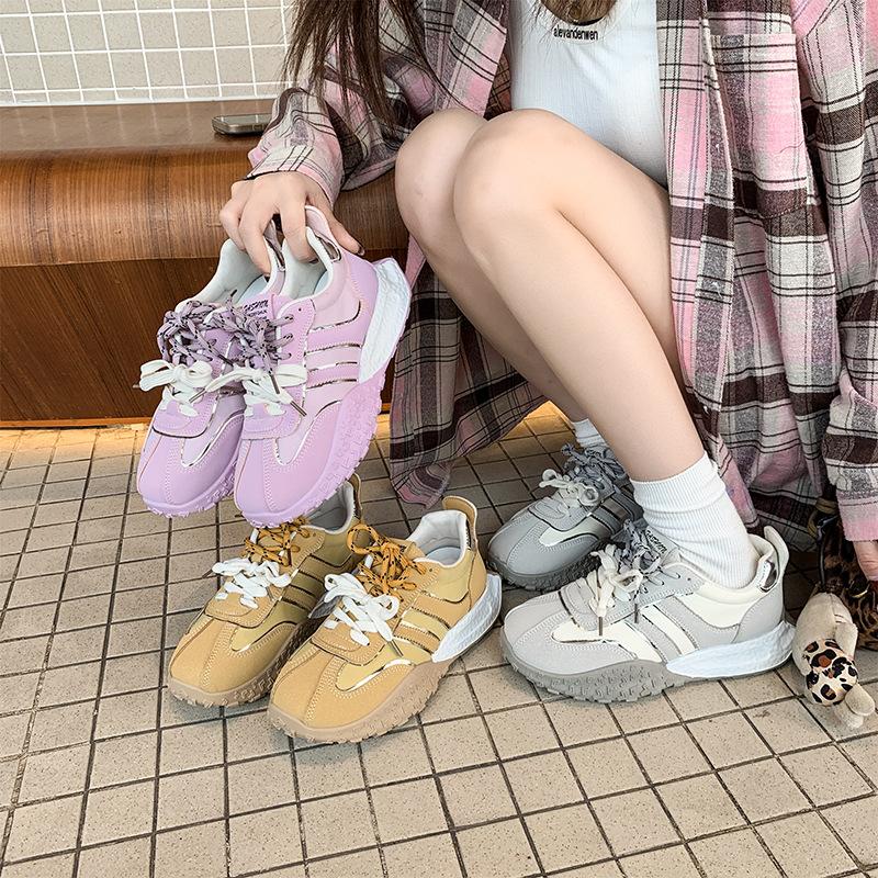 2025 Spring New Comfortable Versatile Breathable Fashion Casual Forrest Gump Shoes Platform German Training Shoes Versatile Breathable Women's Shoes