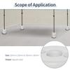 4 Pack 36 kg Gazebo Weights, Canopy Tent Weights with Rapid Clip, Gazebo Leg Weights Fill with Sand or Water, White