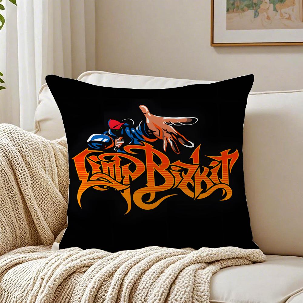 Fashion Band Casual L-Limp Bizkit Cushion Cover Linen Pillowcase Soft For Sofa Bed Home Room Decor