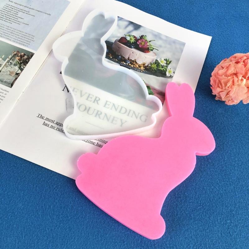 Stampo in Silicone Coniglio di Pasqua Stampo in Resina Decorazione da Parete Fatto a Mano Fai da Te Creazione di Gioielli Stampo in Resina Epossidica Decorazione per la Casa
