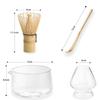 Glas Katakuchi Teeschale Set, Matcha Teezeremonie Utensilien, Teeschale, Transparenter Chasen Halter, Chashaku (100-Stehend), und Katakuchi-Stil Tee