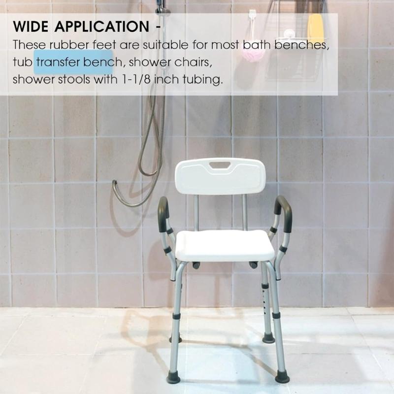 Rutschfeste Gummifüße für Duschhocker 8 Stück/Set Kappen für verbesserte Sicherheit