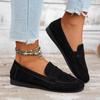 Sapatos Baixos Femininos Sapatos Loafer Slip-on Feitos à Mão em Camurça Couro Genuíno Sapatos Baixos Confortáveis Tênis Elegantes para Uso Externo Feminino