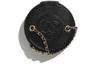 Chanel Diamond Pattern Leather Chain Zipper Clamshell Chain Lambskin Round Barrel Bag Shoulder Bag Female Style Black