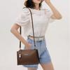 Damen Schwarz PU-Leder Umhängetasche, Kleine Lässige Schulterhandtasche mit Metallschnalle, Tägliche Geldbörse