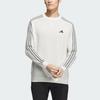 Adidas Long Sleeve Pullover Sweater Color Block Golf Crew Neck Men Sweater White HY0963
