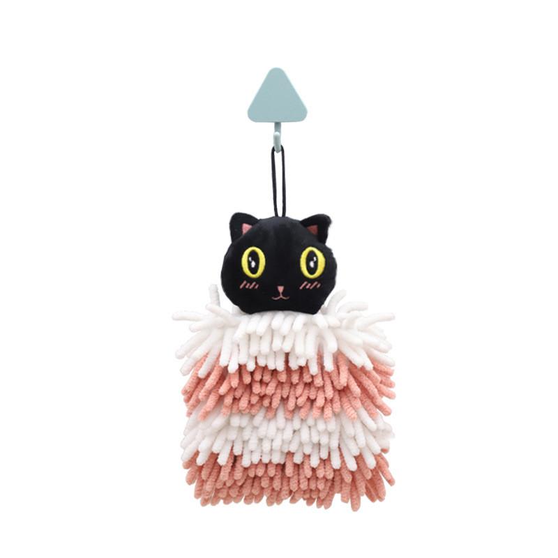 

Cartoon Animal Square Chenille Hand Towel With Absorbent Polyester For Kitchen Use Style A