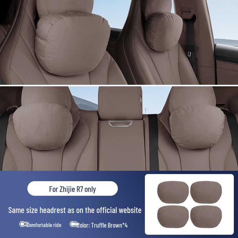 Zhijie R7/S7 Universal Aviation Headrest Neck Pillow with Lumbar Support and Fan.