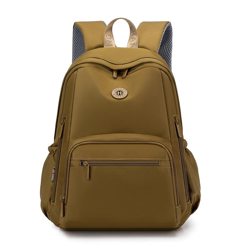 Schoolbag backpack women's 1011 new large-capacity computer bag multi-pocket college student schoolbag can be set with tie rod travel backpack