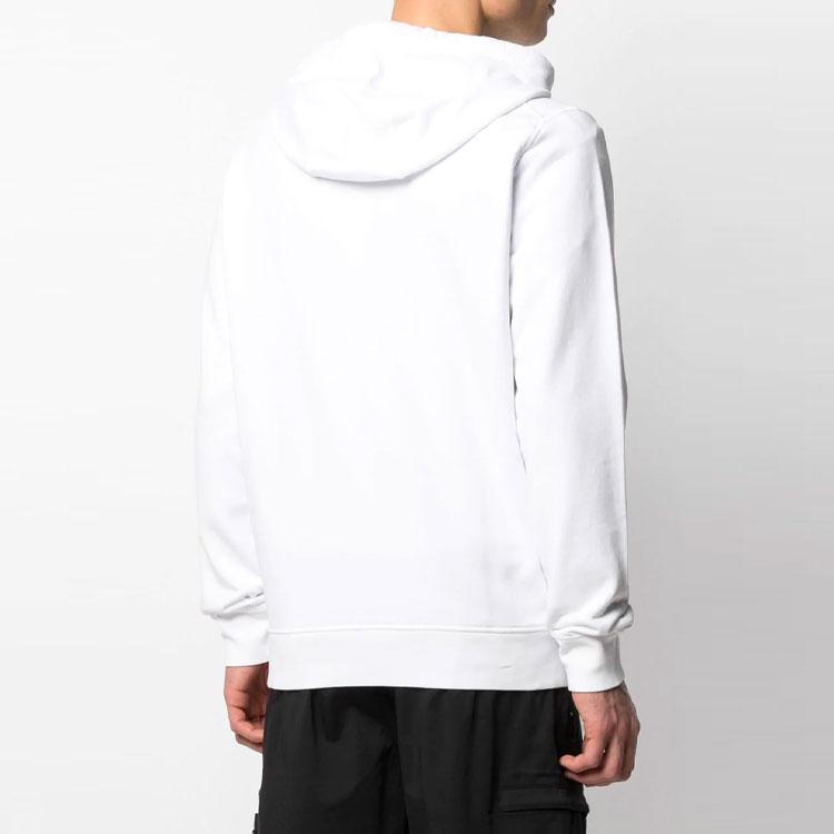 STONE ISLAND Felpa con Zip e Toppa Logo Unisex Felpe Bianca 741564251-V0001