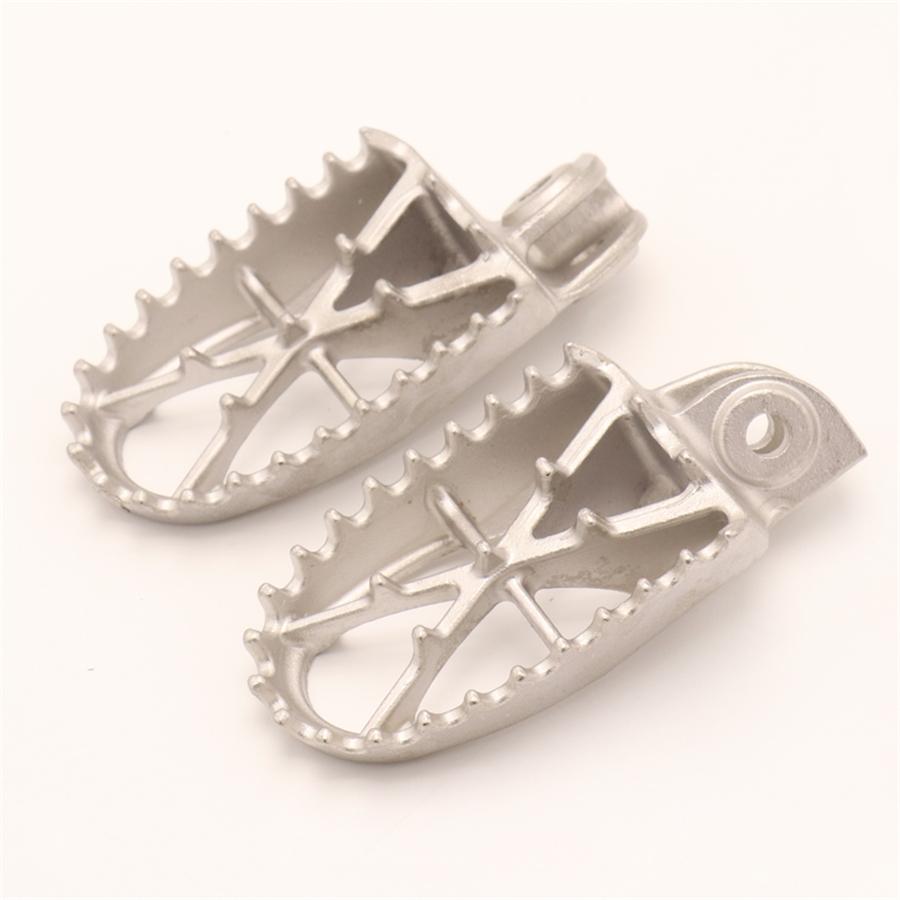 1Pair Motorcycle Bike Off-road 304 Stainless Steel Foot Peg Forefoot Pedals 8MM