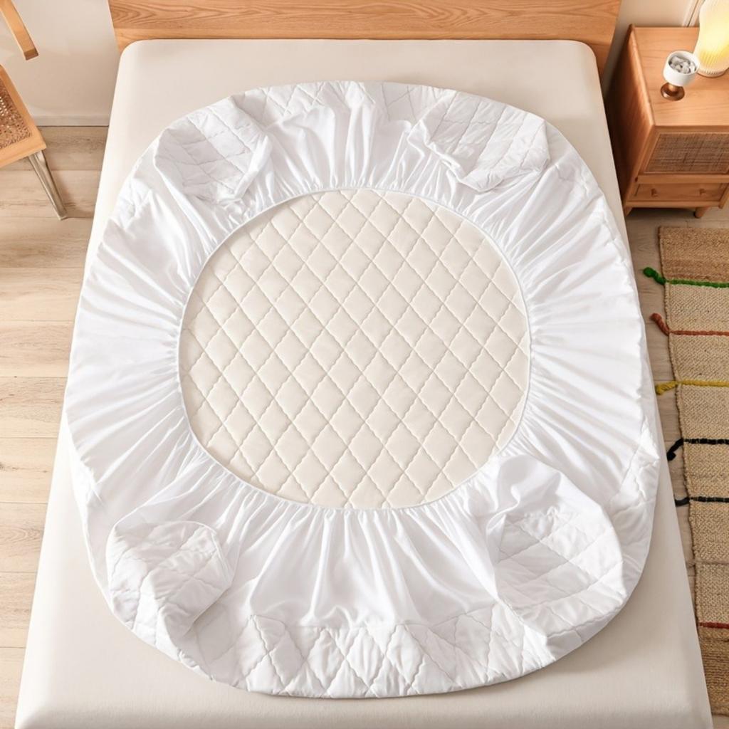 1 X Waterproof Mattress Protector - Thickened, Machine Washable, Waterproof Bedding Protector for Bedrooms, Dormitories- Pillowcase Not Included