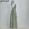 BITCED Women's Spring Dress: Elegant and Sensual Strappy Backless Halter Dress